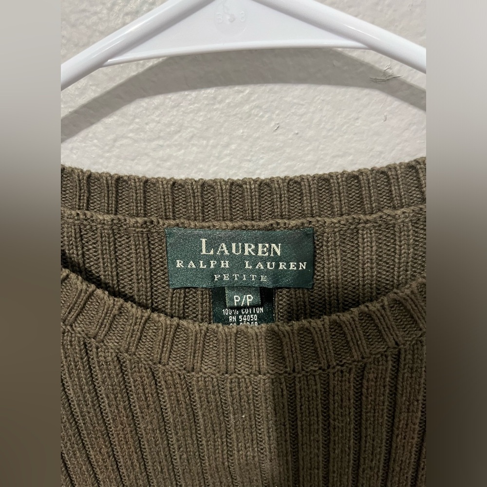Ralph Lauren RARE Green Long‎ Sleeve Knit Crewneck Sweater